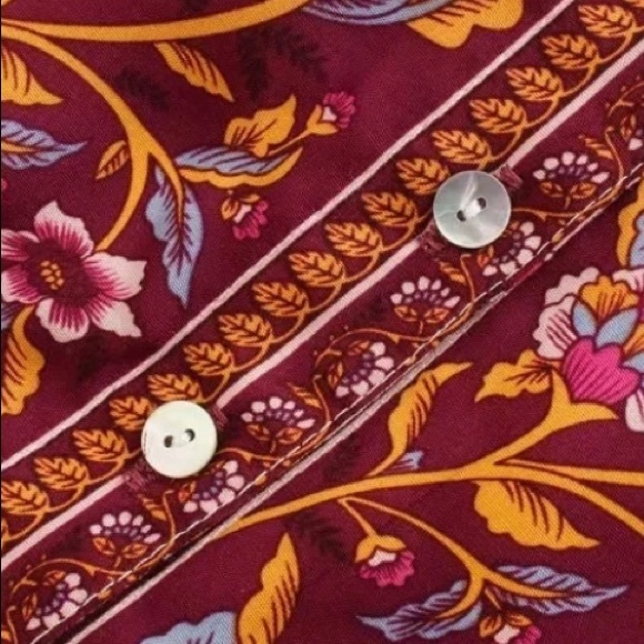 Pink Bohemian Button Front Floral Dress - Picture 4 of 10